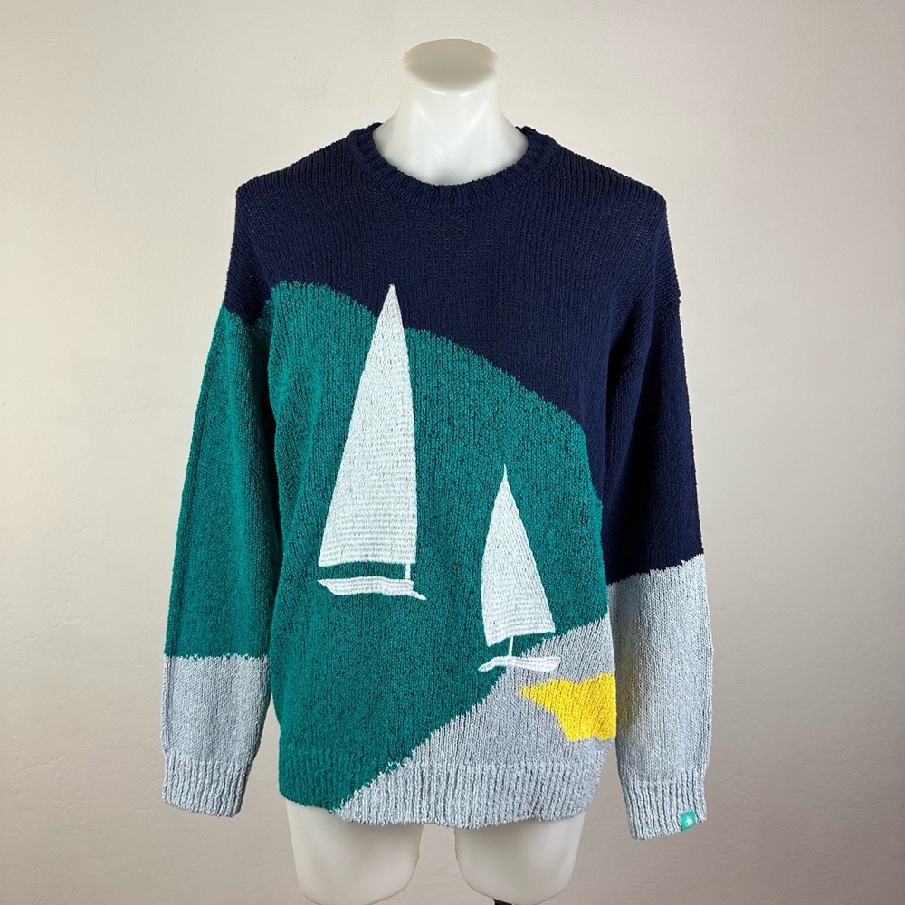 NWT Scotch & Soda Men’s Sailboat Crew Sweater Size L